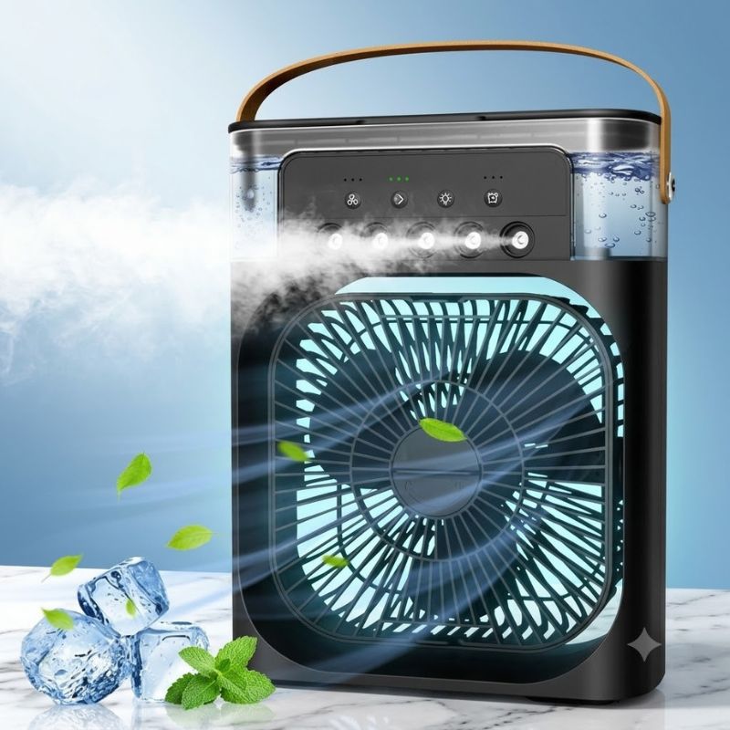 Mini Climatizador Portátil 4 em 1