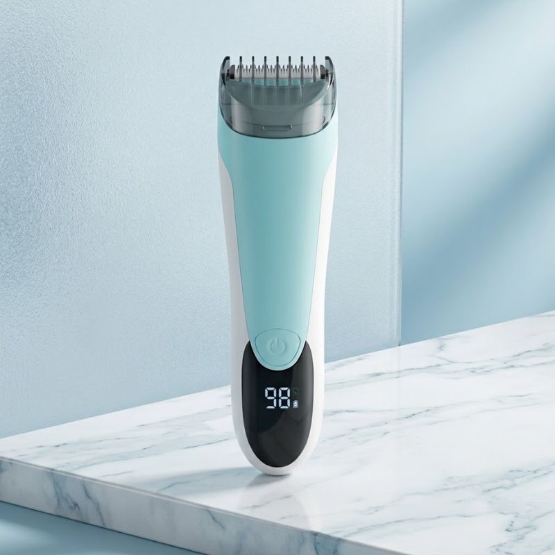 Máquina de Cortar Cabelo para Bebé com Aspiração