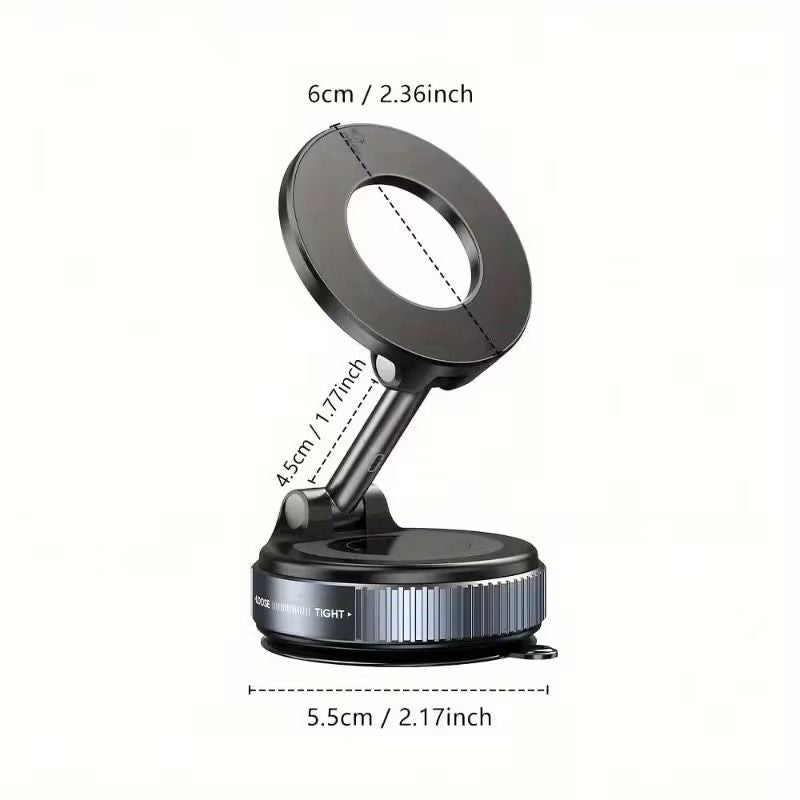 Suporte magnético para telemóvel, fixação flexível, rotação de 360°