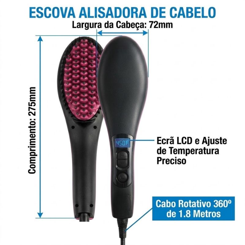 Pente Alisador Elétrico de Cerâmica 230°C
