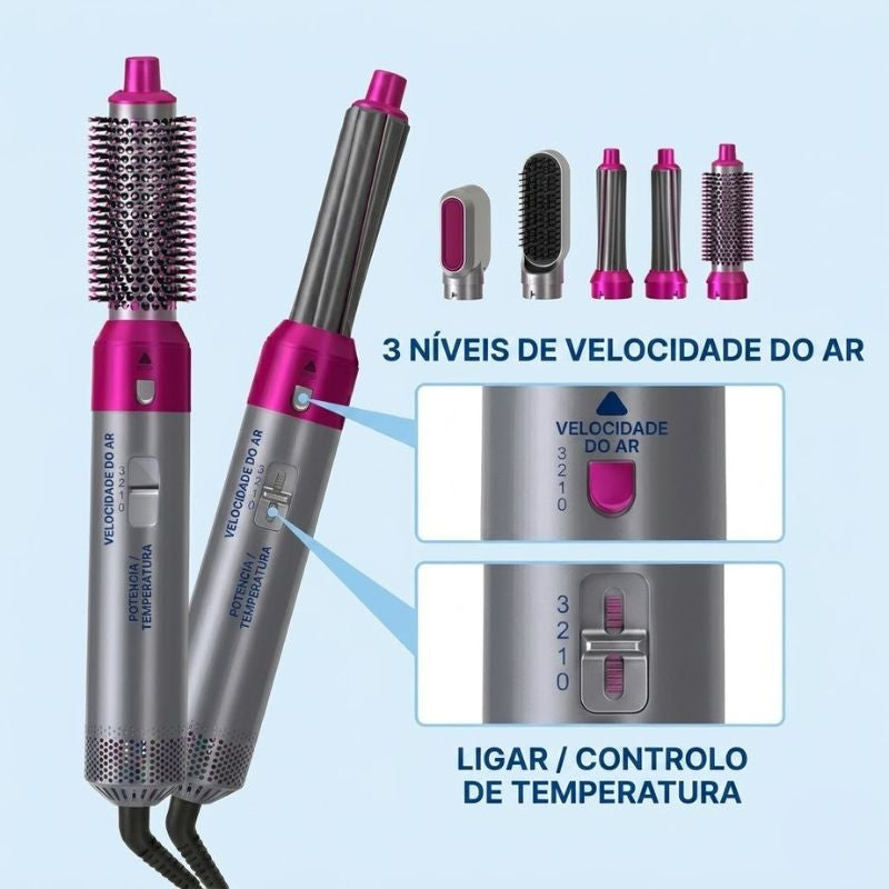 Modelador de Cabelo 5 em 1