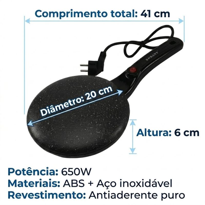 Crepeira Elétrica Antiaderente