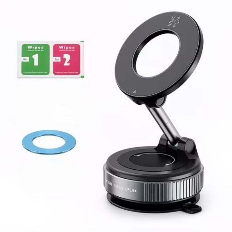 Suporte magnético para telemóvel, fixação flexível, rotação de 360°